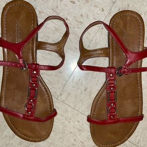Red Madeline Sandals